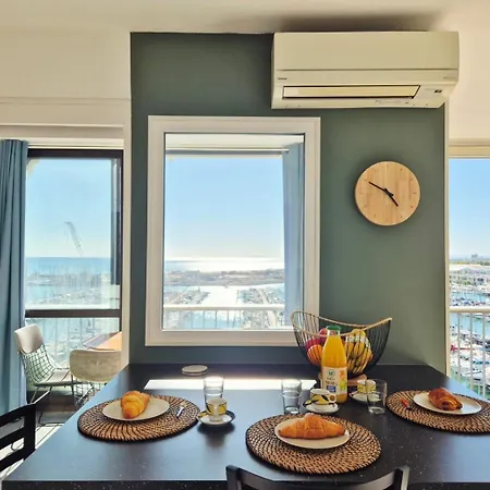 Appartement O Sixieme Face Au Port Avec Garage Prive, Climatisation Et Wifi - Rossiconciergerie - Linge Inclus La Grande-Motte
